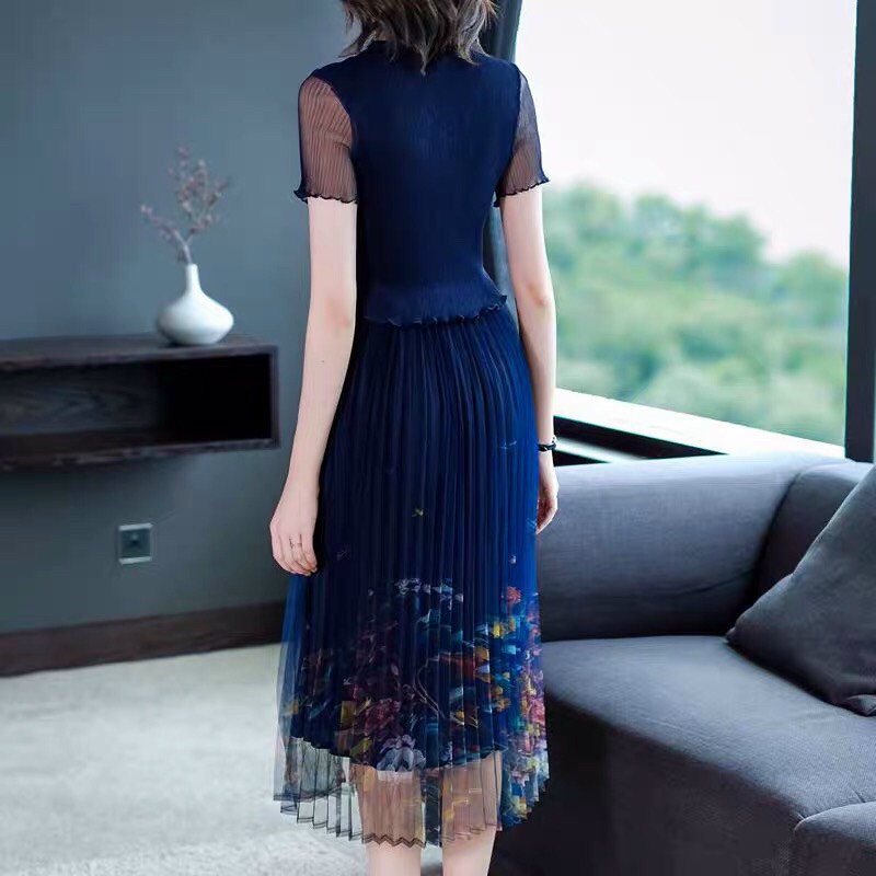 Đầm Ren Dập Li Chân Hoa - HN985